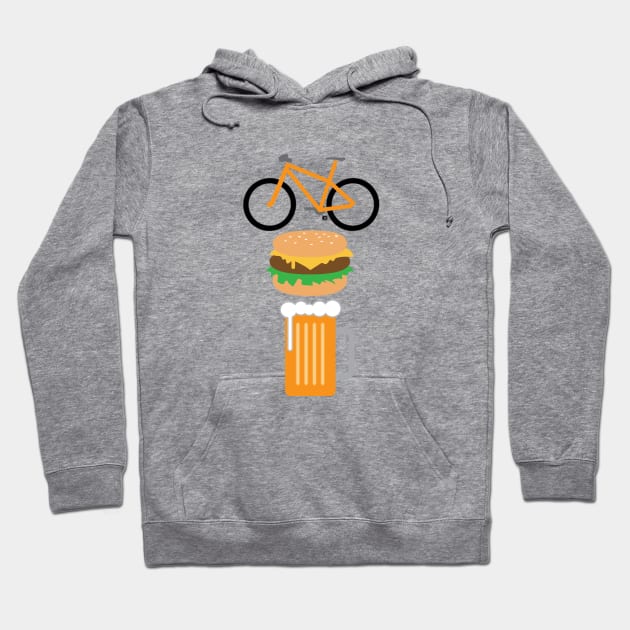 Bike, Burger & Beer Hoodie by CALMA